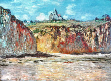 Копия картины "церковь в варанжевиле" художника "моне клод"