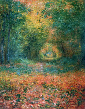 Копия картины "подлесок в лесу сен-жермен" художника "моне клод"