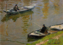 Копия картины "два рыболовова" художника "моне клод"