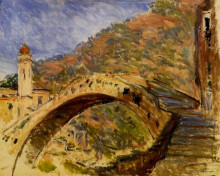 Репродукция картины "дольчеаккуа, мост" художника "моне клод"