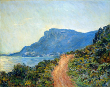 Картина "горная дорога в монако" художника "моне клод"
