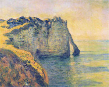 Репродукция картины "скалы в порт д&#39;аваль" художника "моне клод"