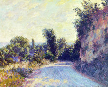 Копия картины "дорога близ живерни" художника "моне клод"