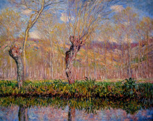 Репродукция картины "берега реки эпте, весна" художника "моне клод"