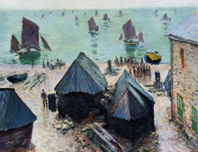 Копия картины "отплытие лодок, этрета" художника "моне клод"