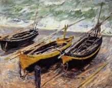 Картина "рыбацкие лодки" художника "моне клод"