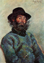 Копия картины "портрет поли, рыбака из кервилюэна" художника "моне клод"