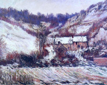 Копия картины "снежный эффект в фалезе" художника "моне клод"