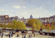 Копия картины "пристань лувра, париж" художника "моне клод"