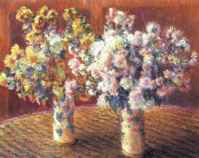 Репродукция картины "две вазысхризантемами" художника "моне клод"