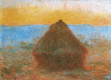 Копия картины "стог сена" художника "моне клод"