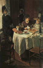 Копия картины "завтрак" художника "моне клод"