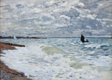 Копия картины "море в сент-адресе" художника "моне клод"