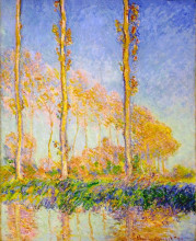 Копия картины "тополя, осень, розовый эффект" художника "моне клод"