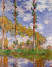 Копия картины "три дерева летом" художника "моне клод"