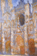 Репродукция картины "руанский собор, главный вход в середине дня" художника "моне клод"