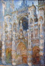 Репродукция картины "руанский собор, магия в синем" художника "моне клод"