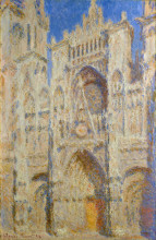 Репродукция картины "руанский собор, главный вход на солнце" художника "моне клод"