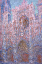 Репродукция картины "руанский собор, симфония в сером и розовом" художника "моне клод"
