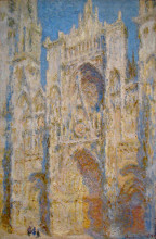 Копия картины "руанский собор, западный фасад, солнечный свет" художника "моне клод"