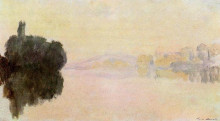 Картина "сена в порт-вийе, розовый эффект" художника "моне клод"