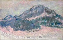 Репродукция картины "гора колсаас, розовое отражение" художника "моне клод"