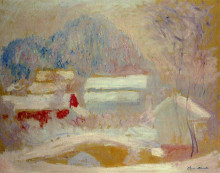 Репродукция картины "норвежский пейзаж, сандвикен" художника "моне клод"
