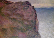 Репродукция картины "скала в пти-айли, варанжвиль" художника "моне клод"