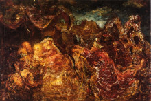 Копия картины "the adoration of the magi" художника "монтичелли адольф жозеф тома"