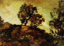 Картина "rocky landscape" художника "монтичелли адольф жозеф тома"