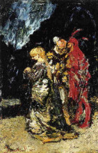 Копия картины "margaree, faust and mephisto" художника "монтичелли адольф жозеф тома"