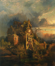 Копия картины "haunted house" художника "моран томас"