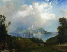 Репродукция картины "view of fairmont waterworks, philadelphia" художника "моран томас"