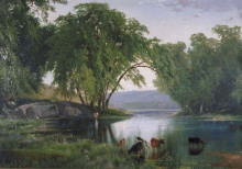 Репродукция картины "on the catawissa creek" художника "моран томас"