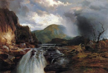 Копия картины "the wilds of lake superior" художника "моран томас"