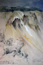 Репродукция картины "east wall of the canyon from inspiration point" художника "моран томас"