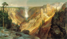 Копия картины "the grand canyon of the yellowstone" художника "моран томас"