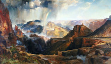 Репродукция картины "the chasm of the colorado" художника "моран томас"