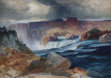 Картина "shoshone falls, snake river, idaho" художника "моран томас"