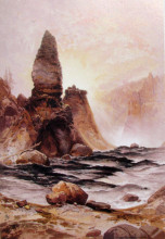 Репродукция картины "tower falls, yellowstone" художника "моран томас"