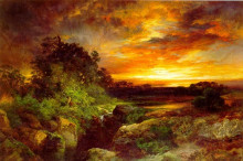 Картина "an arizona sunset near the grand canyon" художника "моран томас"