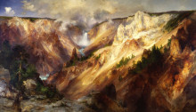 Картина "the grand canyon of the yellowstone" художника "моран томас"