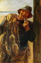 Копия картины "a jovial fisherman" художника "морган фредерик"