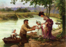 Репродукция картины "dainty fares" художника "морган фредерик"