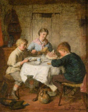 Репродукция картины "dinner time" художника "морган фредерик"
