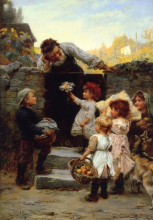 Копия картины "grandfather&#39;s birthday" художника "морган фредерик"
