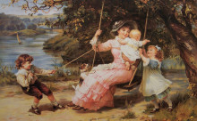 Картина "the swing" художника "морган фредерик"