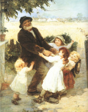 Картина "off to the fair" художника "морган фредерик"