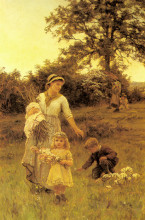 Картина "the garland" художника "морган фредерик"