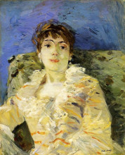 Копия картины "young woman on a couch" художника "моризо берта"